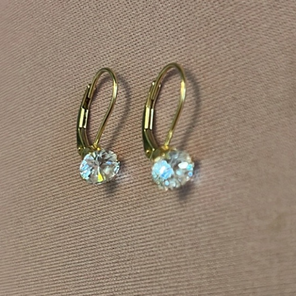 Gold Earrings CZ